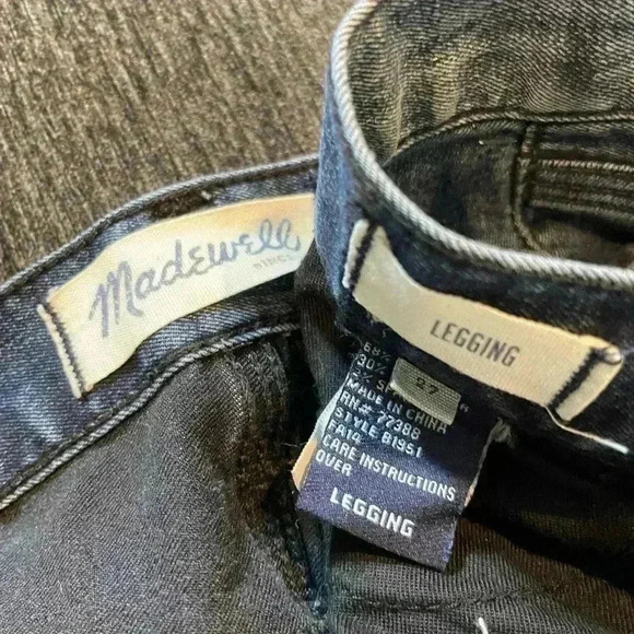 Madewell Legging Jeans in Arctic Blue High Rise Skinny Denim Sz 27 - Picture 10 of 11